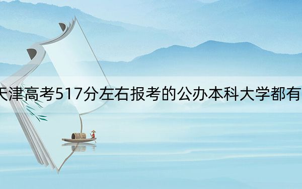 天津高考517分左右報(bào)考的公辦本科大學(xué)都有哪些,?(附帶2022-2024年517錄取名單)