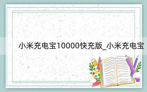 小米充電寶10000快充版_小米充電寶