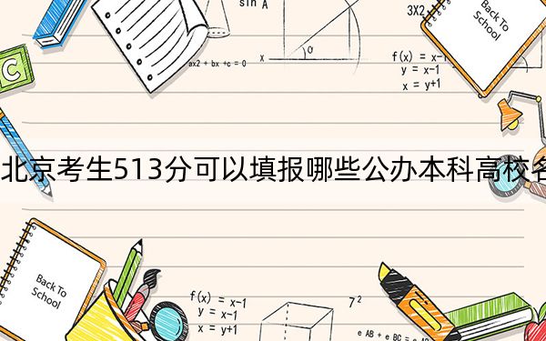 北京考生513分可以填報哪些公辦本科高校名單? 2025年高考可以填報20所大學(xué)