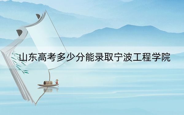 山東高考多少分能錄取寧波工程學(xué)院,?附2022-2024年最低錄取分?jǐn)?shù)線