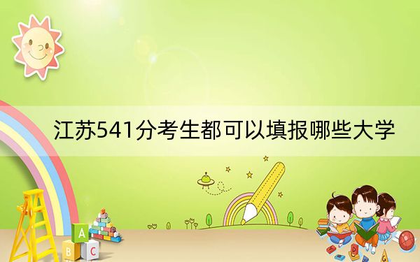 江蘇541分考生都可以填報哪些大學(xué),？