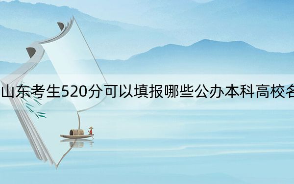 山東考生520分可以填報(bào)哪些公辦本科高校名單,？（供2025屆高三考生參考）