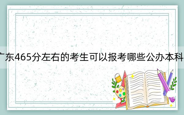 廣東465分左右的考生可以報(bào)考哪些公辦本科大學(xué),？