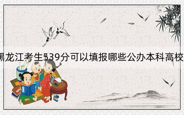 黑龍江考生539分可以填報(bào)哪些公辦本科高校名單?(附帶近三年539分大學(xué)錄取名單)