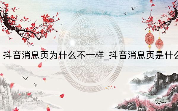 抖音消息頁為什么不一樣_抖音消息頁是什么