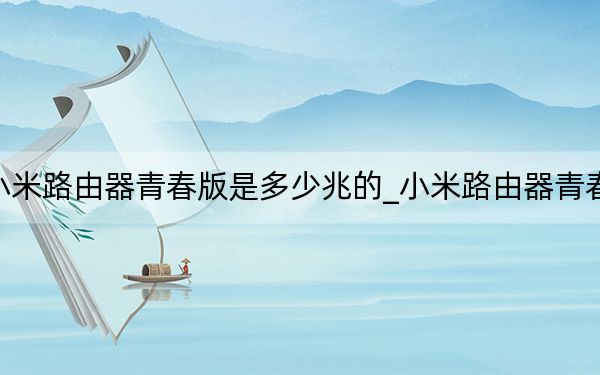 小米路由器青春版是多少兆的_小米路由器青春版