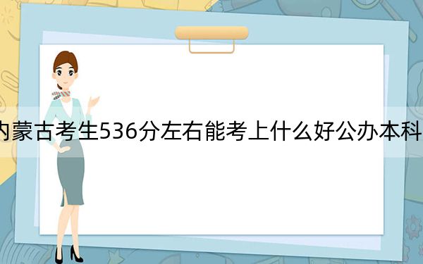 內(nèi)蒙古考生536分左右能考上什么好公辦本科大學(xué),?(附帶2022-2024年536錄取名單)
