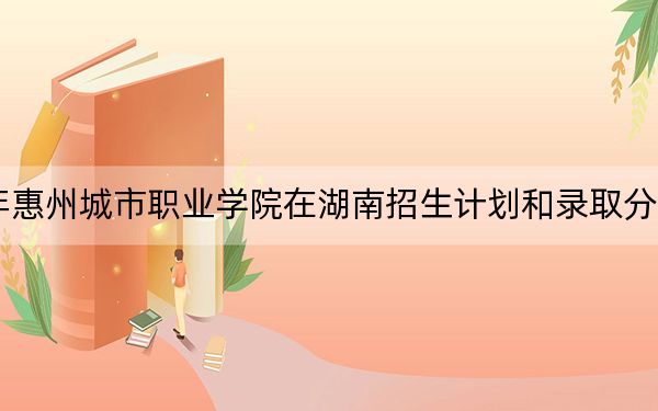 2024年惠州城市職業(yè)學院在湖南招生計劃和錄取分數(shù)線是多少,？湖南考生2025年參考