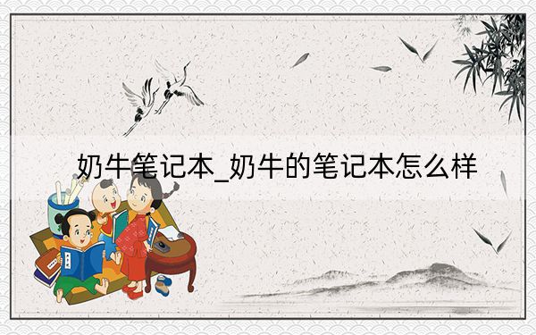 奶牛筆記本_奶牛的筆記本怎么樣