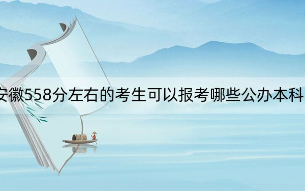 安徽558分左右的考生可以報(bào)考哪些公辦本科大學(xué),?(附帶近三年高校錄取名單)