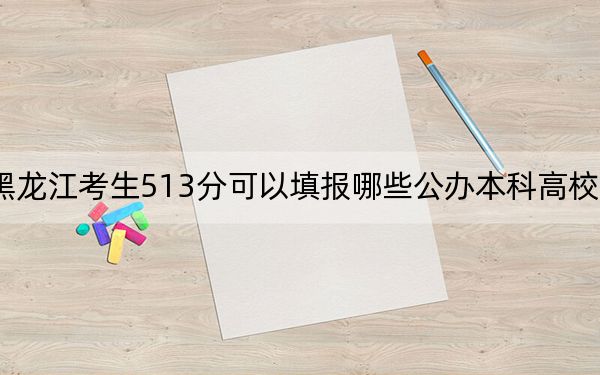 黑龍江考生513分可以填報(bào)哪些公辦本科高校名單,?(供2025屆高三考生參考)