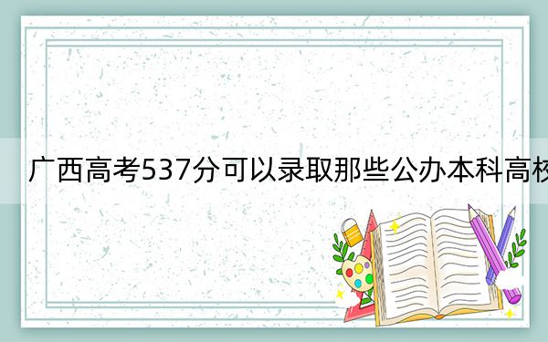 廣西高考537分可以錄取那些公辦本科高校? 2025年高考可以填報(bào)65所大學(xué)