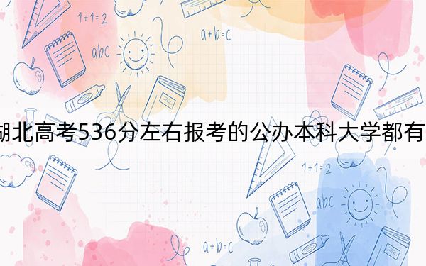 湖北高考536分左右報(bào)考的公辦本科大學(xué)都有哪些?(供2025屆高三考生參考)