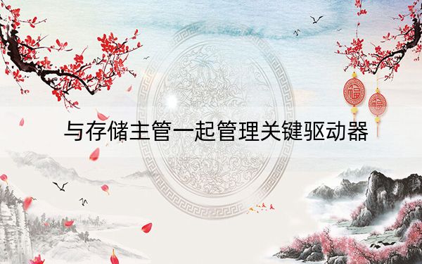 與存儲(chǔ)主管一起管理關(guān)鍵驅(qū)動(dòng)器