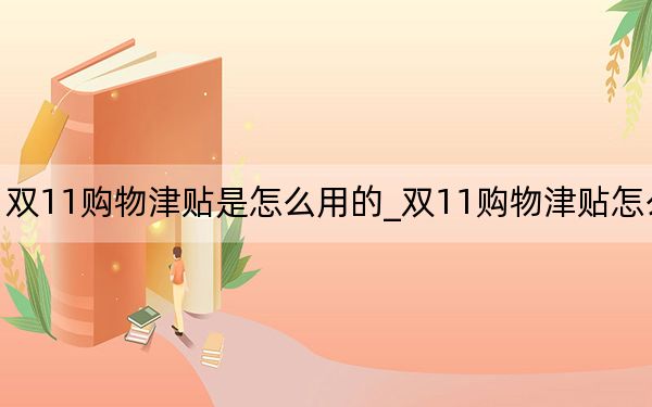 雙11購(gòu)物津貼是怎么用的_雙11購(gòu)物津貼怎么用