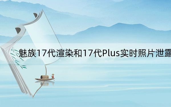 魅族17代渲染和17代Plus實時照片泄露