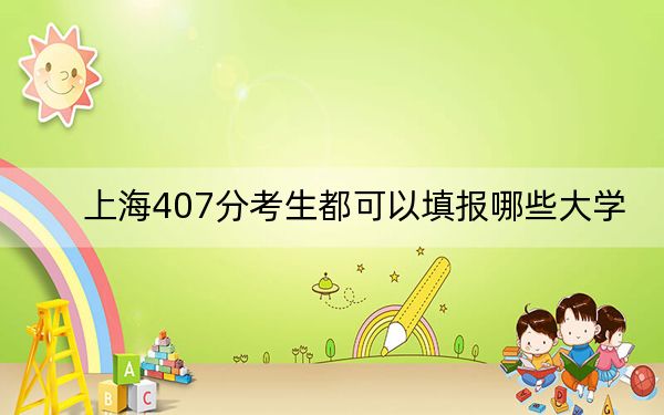 上海407分考生都可以填報哪些大學,？