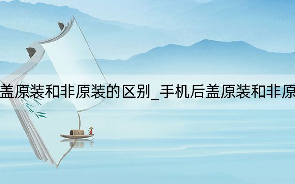 手機(jī)后蓋原裝和非原裝的區(qū)別_手機(jī)后蓋原裝和非原裝的區(qū)別