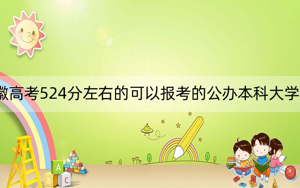 安徽高考524分左右的可以報考的公辦本科大學(xué)名單！