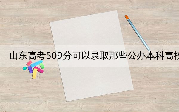 山東高考509分可以錄取那些公辦本科高校？（供2025年考生參考）