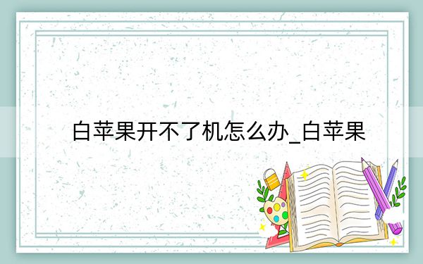 白蘋果開不了機怎么辦_白蘋果